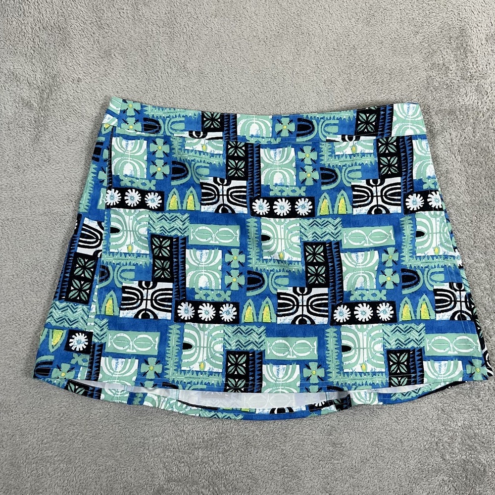 RipSkirt Hawaii Wrap Skirt Womens XL Blue Floral Tropical Quick Dry Beach